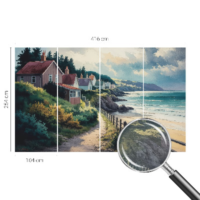 Vlies fotobehang op maat Klifhuizen