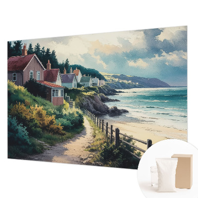 Vlies fotobehang op maat Klifhuizen