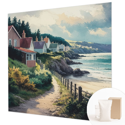 Vlies fotobehang op maat Klifhuizen