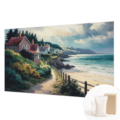 Vlies fotobehang op maat Klifhuizen