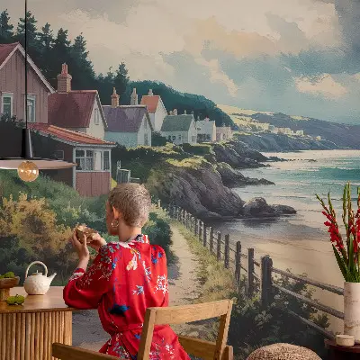 Vlies fotobehang op maat met het Klifhuizen-motief
