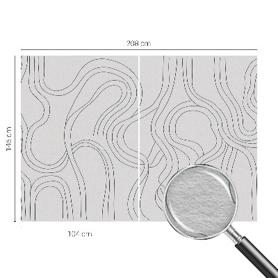 Muur behang Organische lijnen
