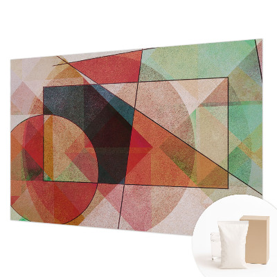 Behang met print met een geometrisch abstract patroon