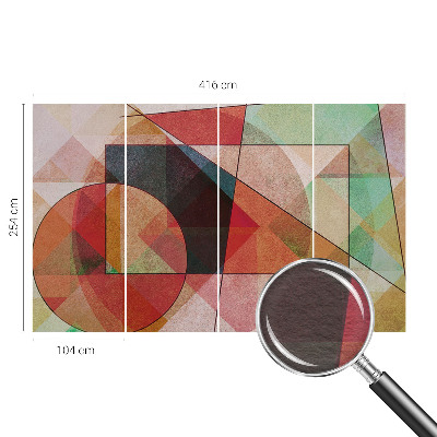 Behang met print Geometrische abstractie
