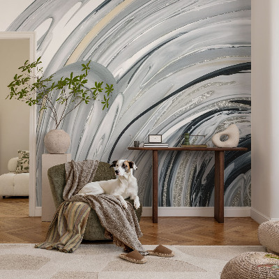 Fotobehang woonkamer met abstract marmeren motief