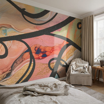 Fotobehang voor de woonkamer Kleurrijke beweging