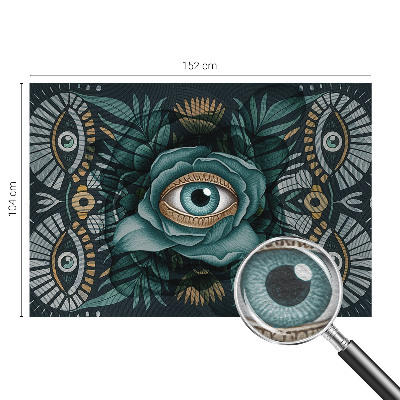 Sfeervol fotobehang met een bloemmotief met focus op het bloem-oog