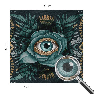 Sfeervol fotobehang met een bloemmotief met focus op het bloem-oog