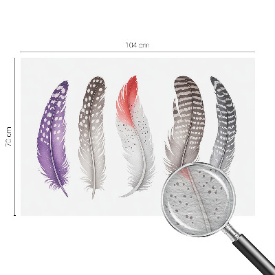 Groot fotobehang Gedessineerde veren