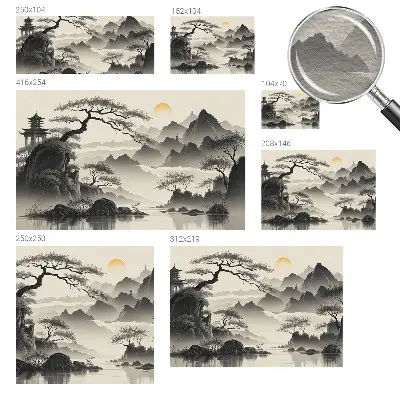 Fotobehang vlies met een oosters landschap
