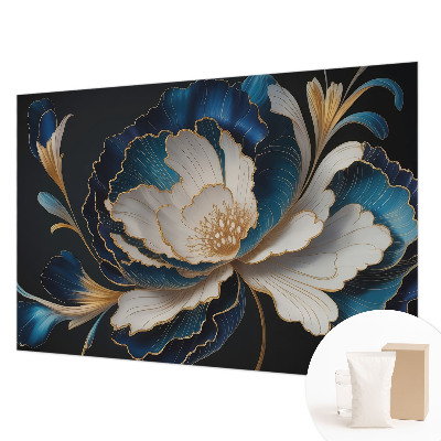 Vliesbehang fotobehang woonkamer Bloemenpatroon