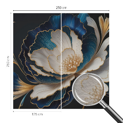 Vliesbehang fotobehang woonkamer Bloemenpatroon
