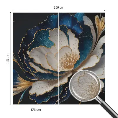 Vliesbehang fotobehang woonkamer met een bloemenpatroon
