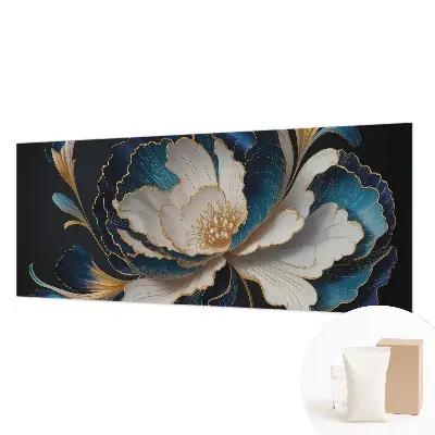 Vliesbehang fotobehang woonkamer met een bloemenpatroon