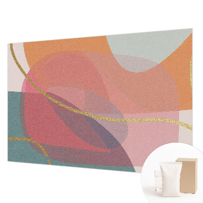 Muur behang met kleurrijke vormen