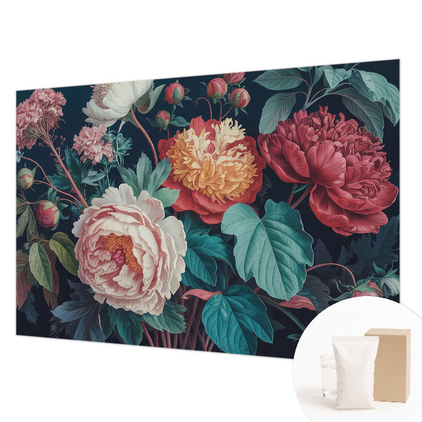Fotobehang op maat Kleurrijke bloemen