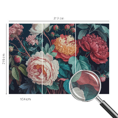 Fotobehang op maat met kleurrijke bloemen
