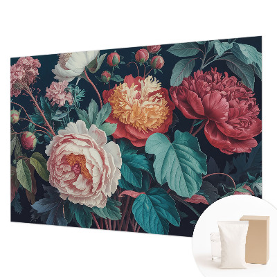 Fotobehang op maat met kleurrijke bloemen