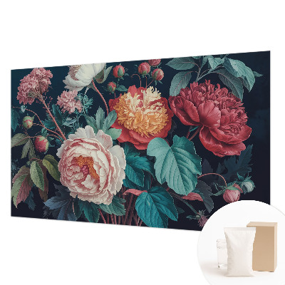 Fotobehang op maat Kleurrijke bloemen