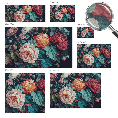 Fotobehang op maat Kleurrijke bloemen