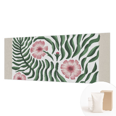 Behang met print met bloemen- en bladerenmotief