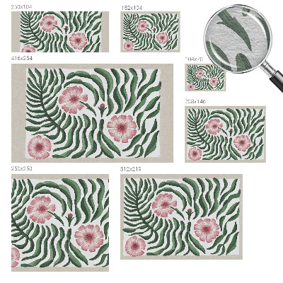 Behang met print met bloemen- en bladerenmotief