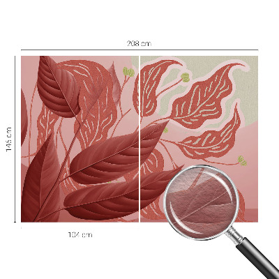 Foto behang op maat Biologische bladeren