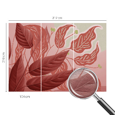 Foto behang op maat Biologische bladeren