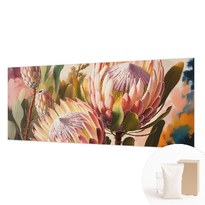 Fotobehang naadloos met patroon van protea-bloemen