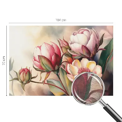 Naadloos fotobehang met een boeket bloemen als ontwerp