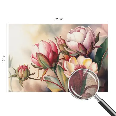 Naadloos fotobehang met een boeket bloemen als ontwerp