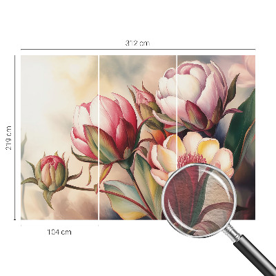 Naadloos fotobehang Een boeket bloemen
