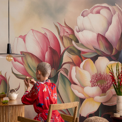 Naadloos fotobehang Een boeket bloemen
