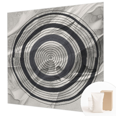 Fotobehang slaapkamer Grijze cirkels