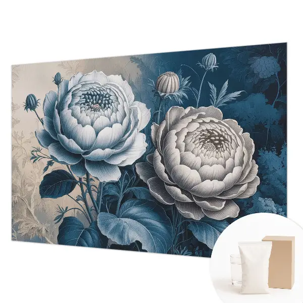 Fotobehang voor de slaapkamer met een romantische bloemenprint