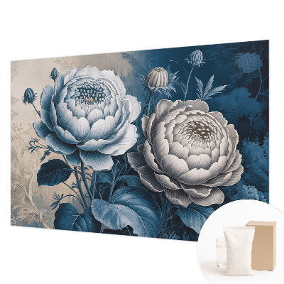 Fotobehang voor de slaapkamer met een romantische bloemenprint