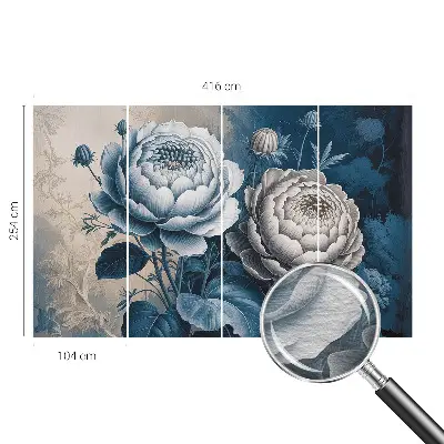 Fotobehang voor de slaapkamer met een romantische bloemenprint