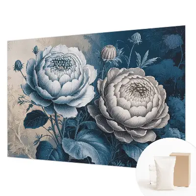 Fotobehang voor de slaapkamer met een romantische bloemenprint