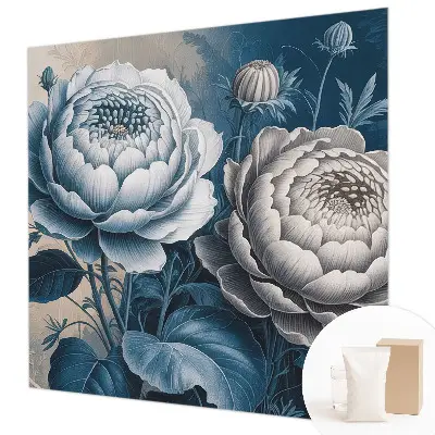 Fotobehang voor de slaapkamer met een romantische bloemenprint