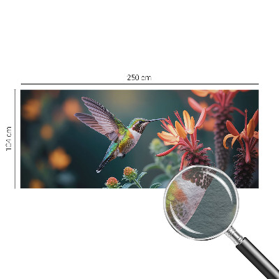 Fotobehang voor slaapkamer Kolibriebloemen