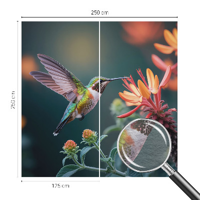 Fotobehang voor slaapkamer Kolibriebloemen