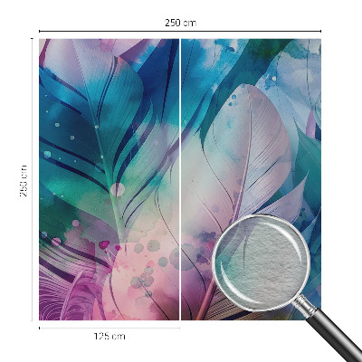 Modern fotobehang Kleurrijke veren