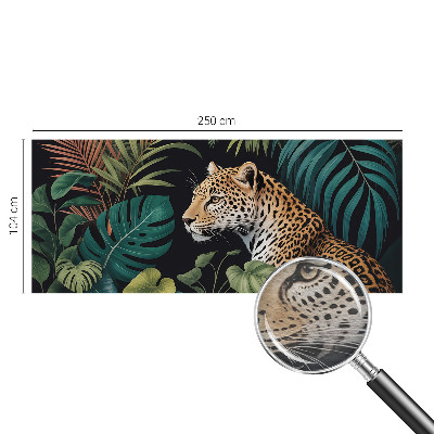 Fotobehang voor de woonkamer met een exotisch luipaardmotief