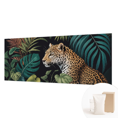 Fotobehang voor de woonkamer met een exotisch luipaardmotief