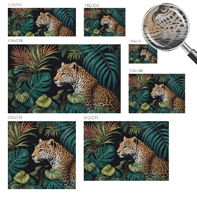 Fotobehang voor de woonkamer met een exotisch luipaardmotief