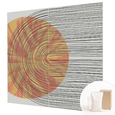 Modern fotobehang voor de woonkamer Cirkel met lijnen
