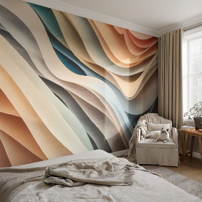 Sfeervol fotobehang Golvende vormen