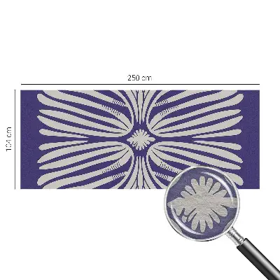 Vlies fotobehang met een symmetrisch bloemmotief
