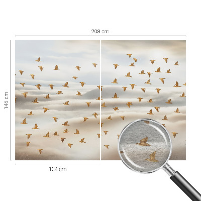 Fotobehang vliesbehang met een motief van vogels in vlucht