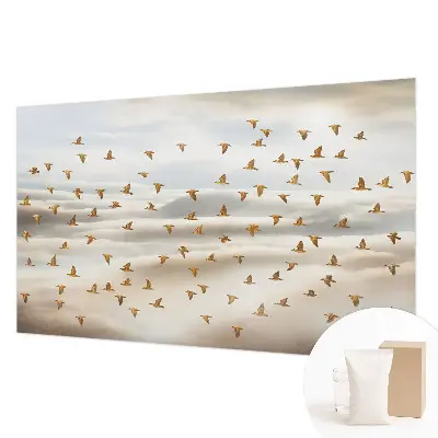 Fotobehang vliesbehang met een motief van vogels in vlucht